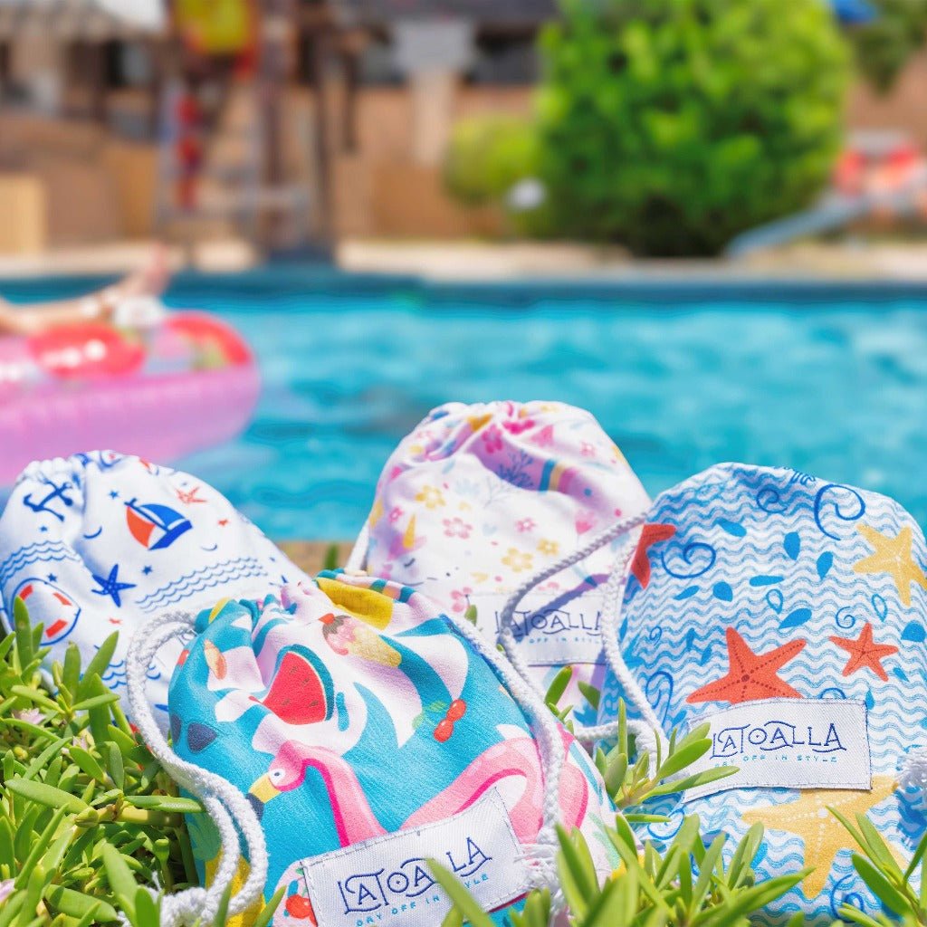 Kids Beach Poncho - Ocean Doodles