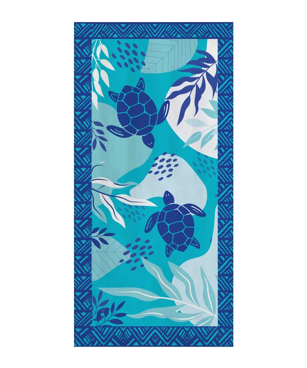 Stylish Quick Dry and Ecofriendly Blue Premium Microfiber Beach Towel from La Toalla