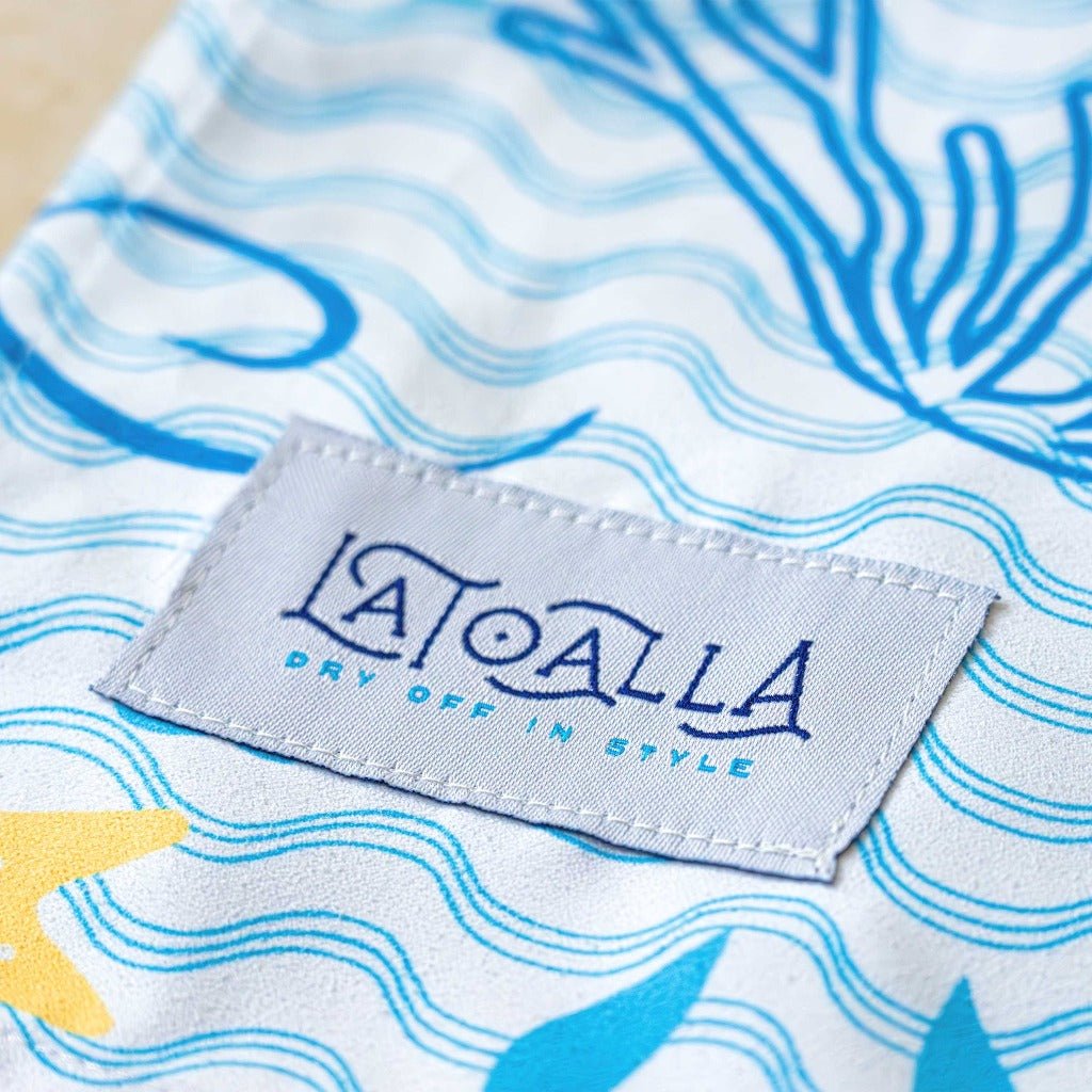 Kids Beach Poncho - Ocean Doodles